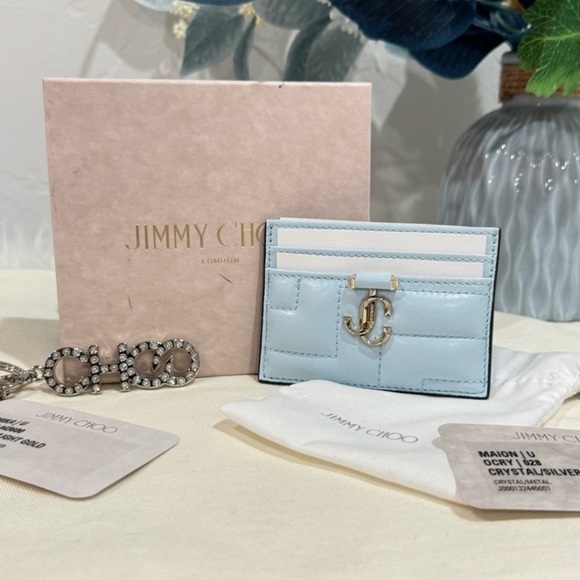 BUNDLE OF 2 - Jimmy Choo Card Holder & Bag Charm Key Chain - Picture 15 of 15